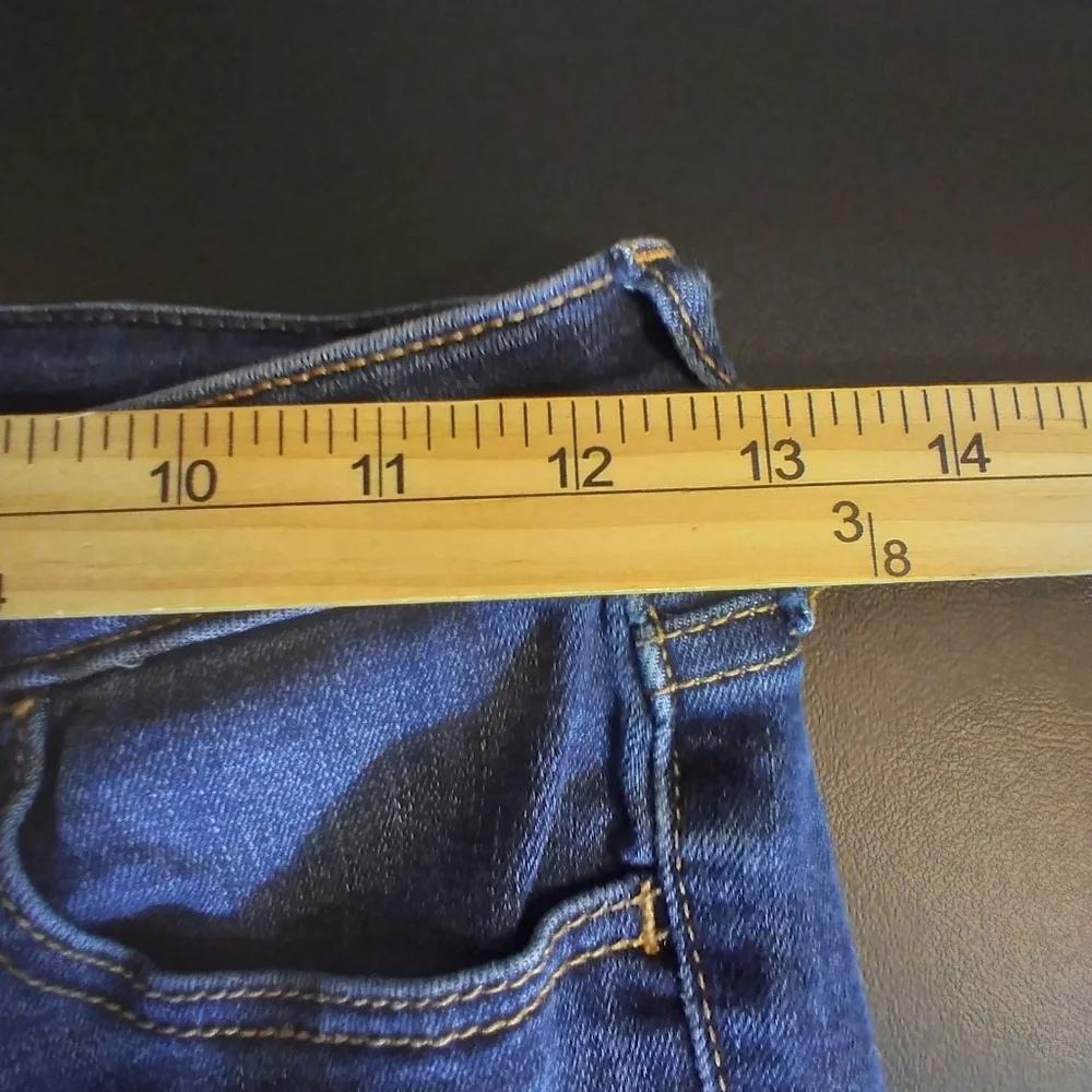 Hollister Womens Denim Jean Size 5R Button Up Raw Hem